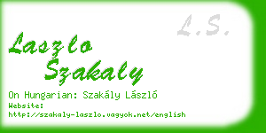 laszlo szakaly business card